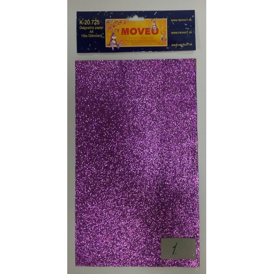 Glitrovaný papier-stredne fialová