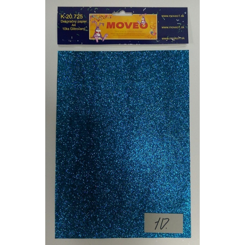 Glitrovaný papier-tmavo tyrkysový