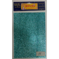 Glitrovaný papier-bledo tyrkysový