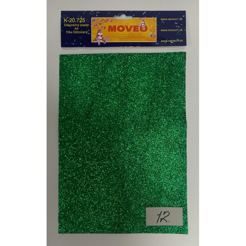 Glitrovaný papier-tmavo zelený