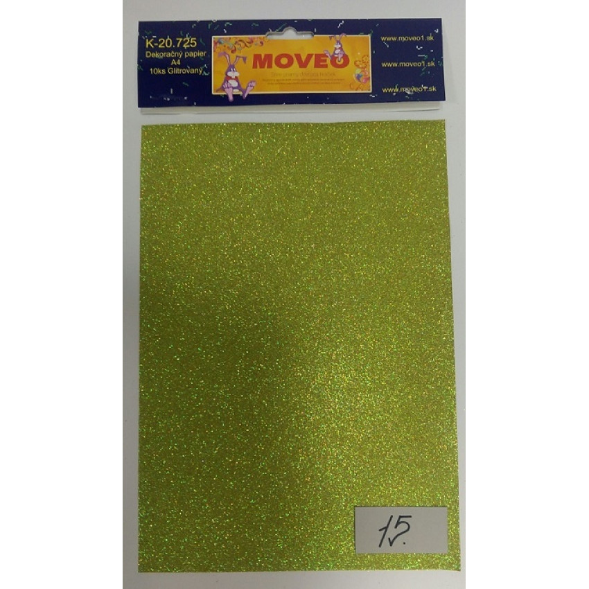 Glitrovaný papier-mramorovo-žltý