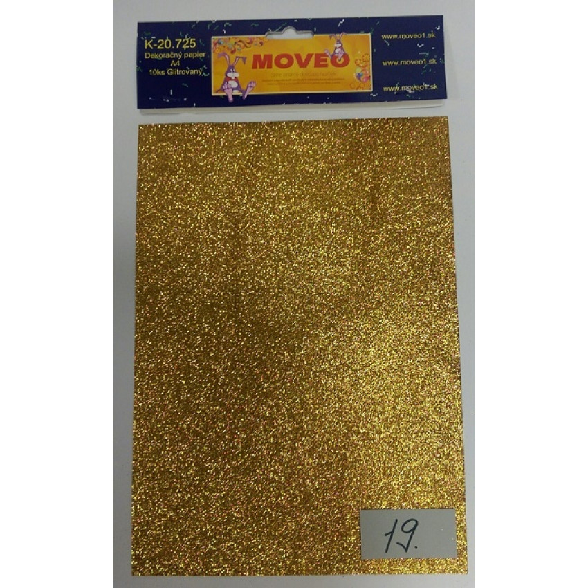 Glitrovaný papier-tmavo-zlatý