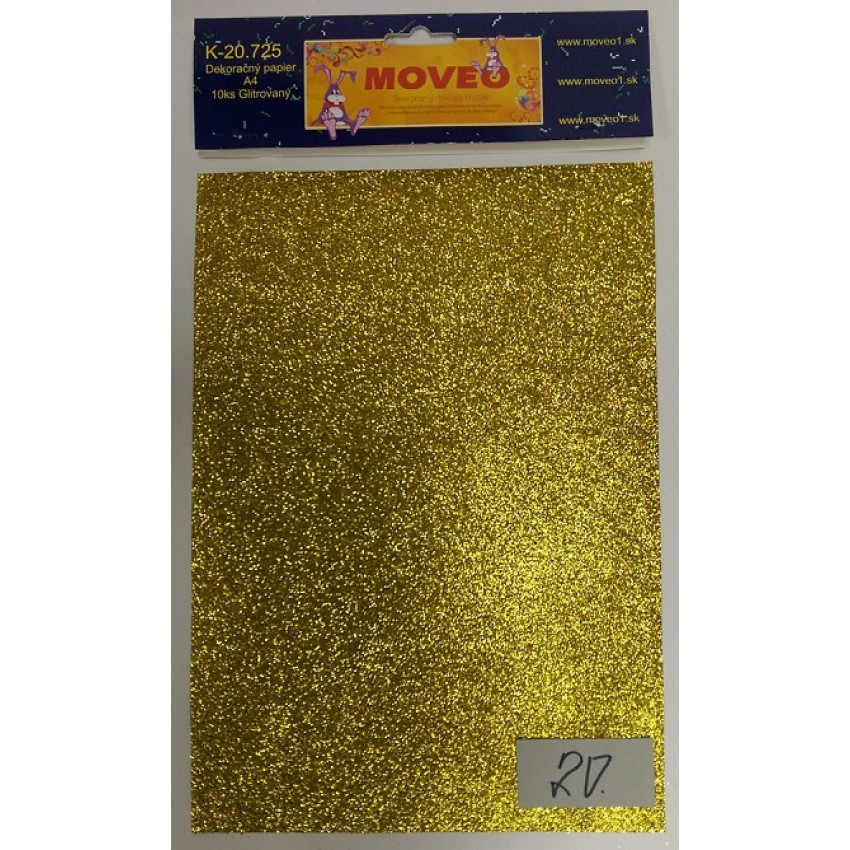 Glitrovaný papier-zlatý