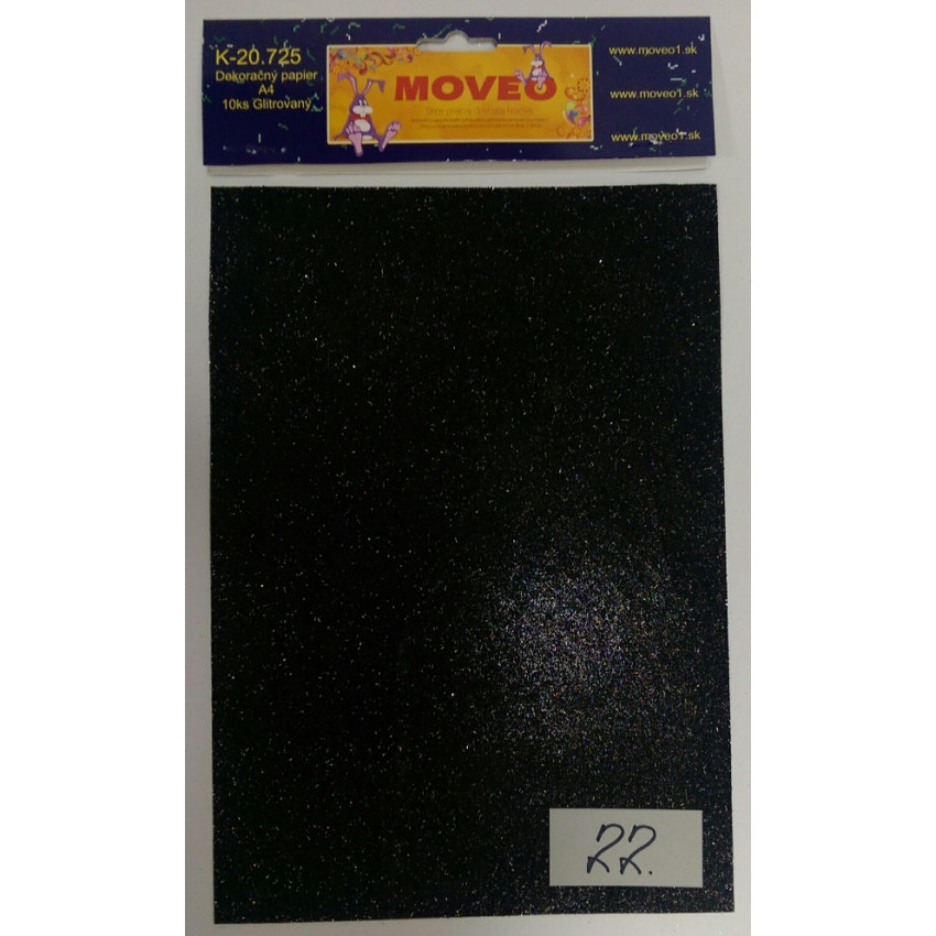 Glitrovaný papier-čierny
