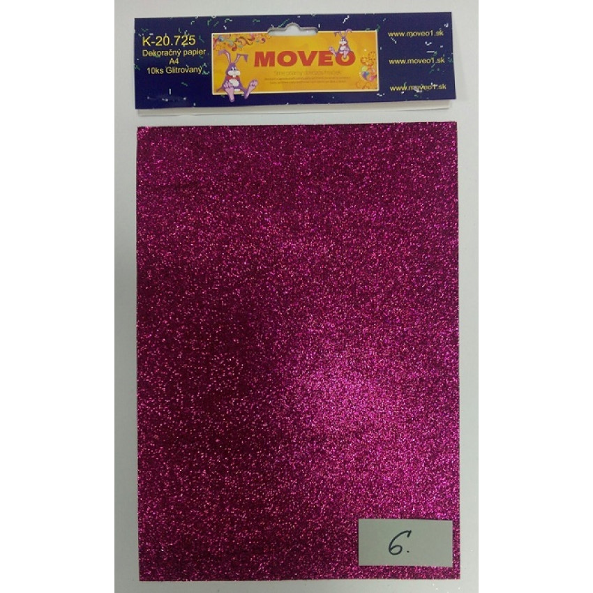Glitrovaný papier-tmavo ružovo-fialový