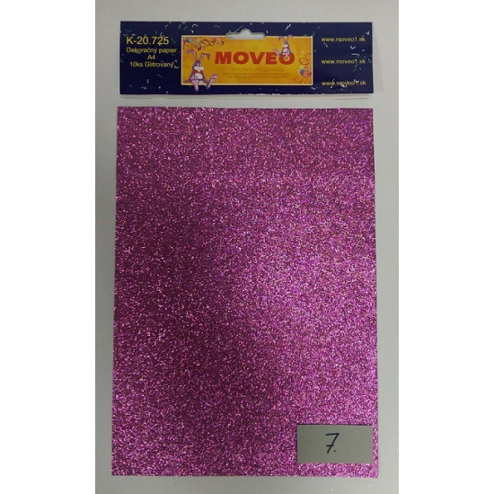 Glitrovaný papier-bledo-fialový