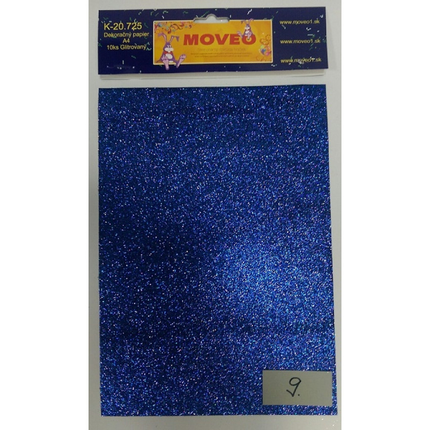 Glitrovaný papier-modrý