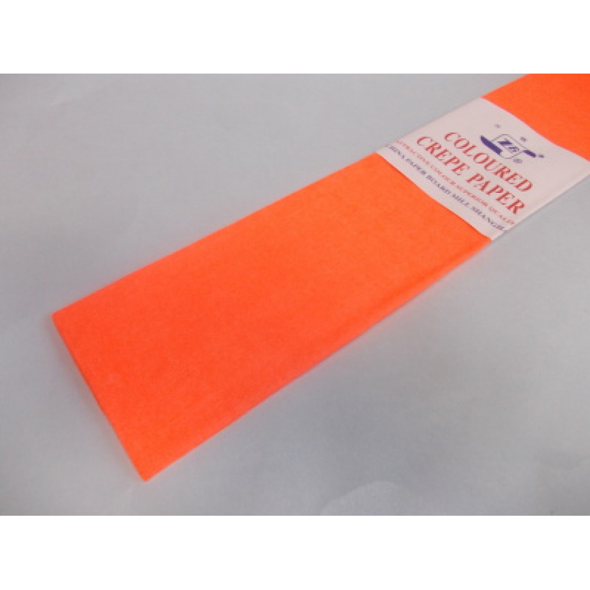Krepový papier-neón-oranž