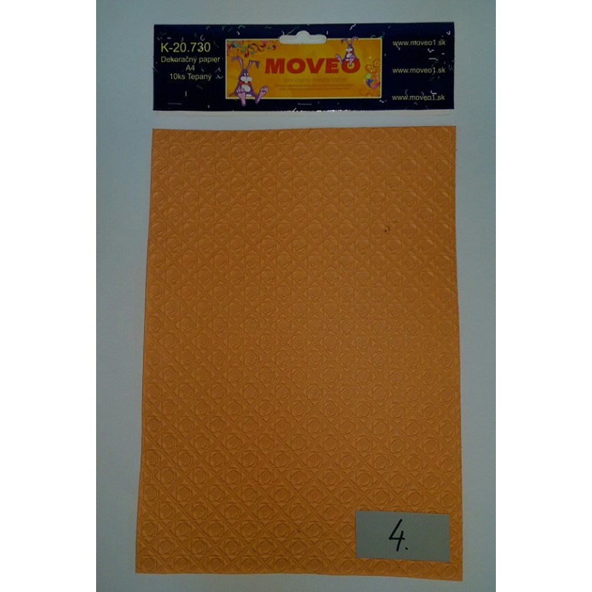 Tepaný papier-4  oranžový