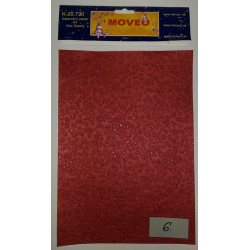Tepaný papier-6 červený