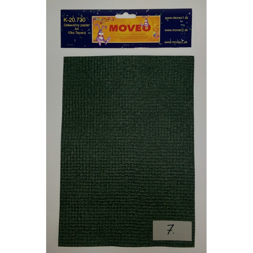 Tepaný papier-7 tmavo zelený.