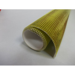 K-20.019 Kartón vlnitý 50x70cm - zlatý-metál