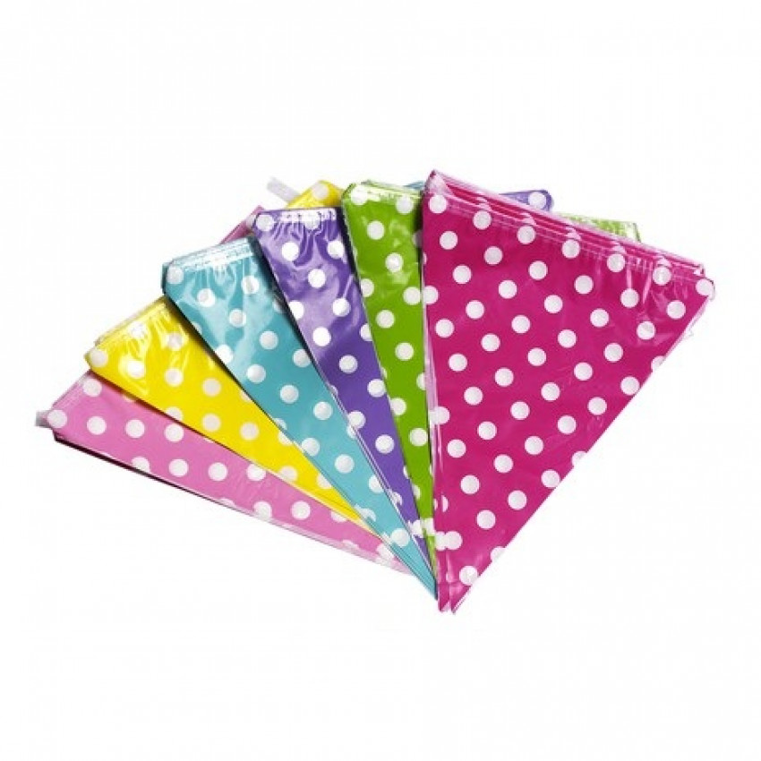 K-12.564 Párty girlanda-vlajky -3,6m - bodkovaná