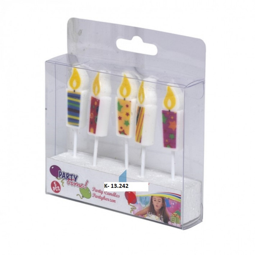 K-13.242 Párty sviečky 2D- sviece/5ks