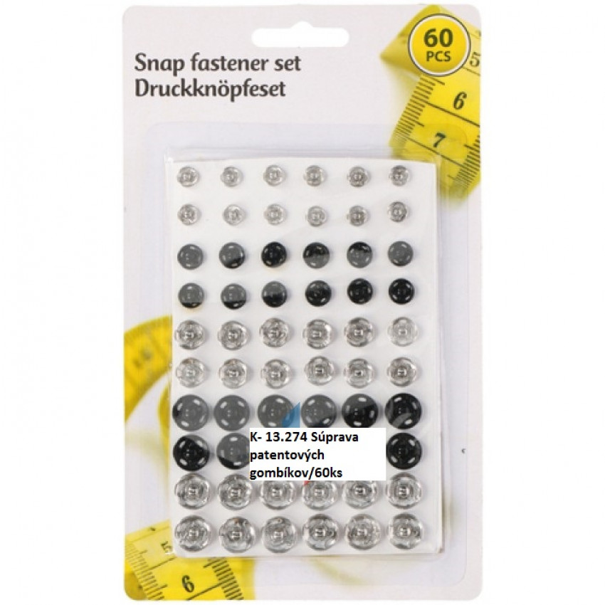 Súprava patentových gombíkov
