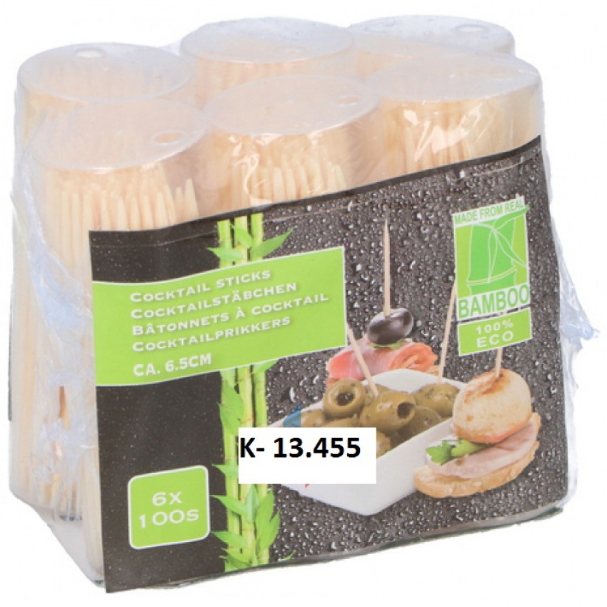 Bambusové špáratká 6x100ks 