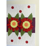 Blahoželanie červené kvety