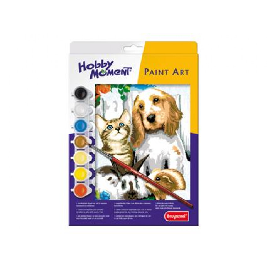 Maliarska sada-obraz- pes a mačka