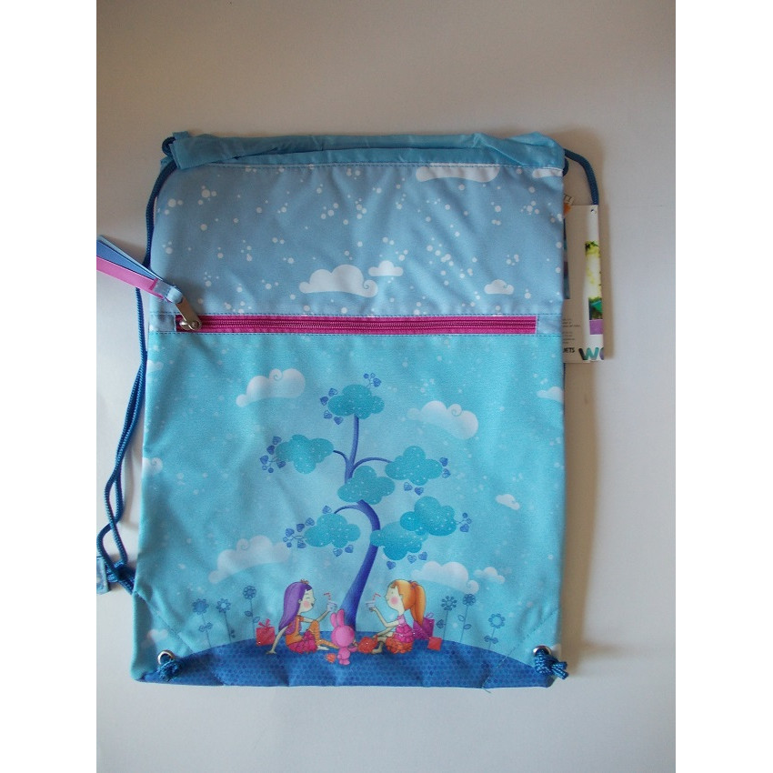 K-7246 Vrecko na prezúvky dvojité-modré