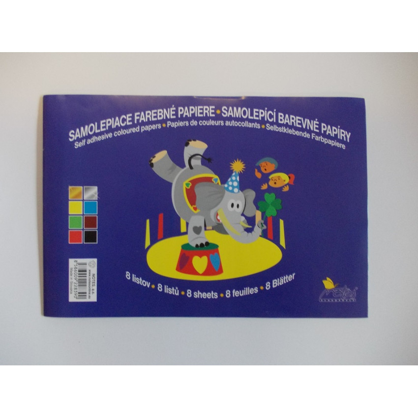 Farebný papier samolepiaci 8 listov