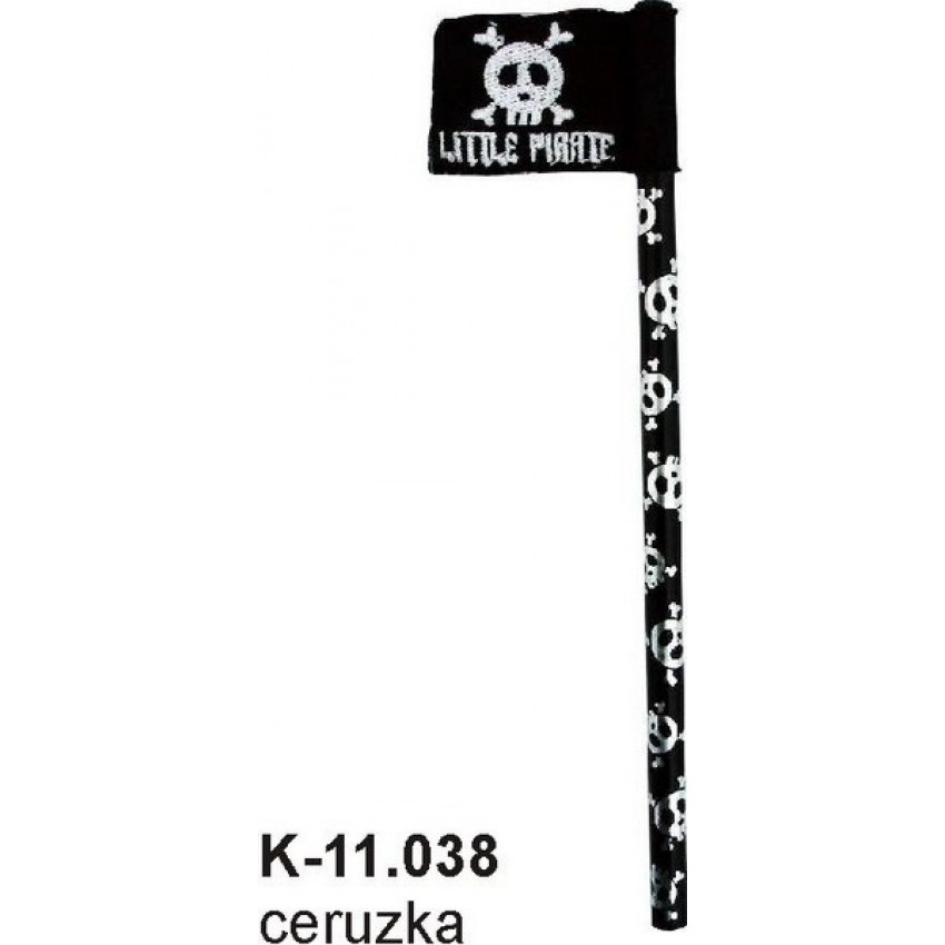4x Ceruzka s pirátskou vlajkou