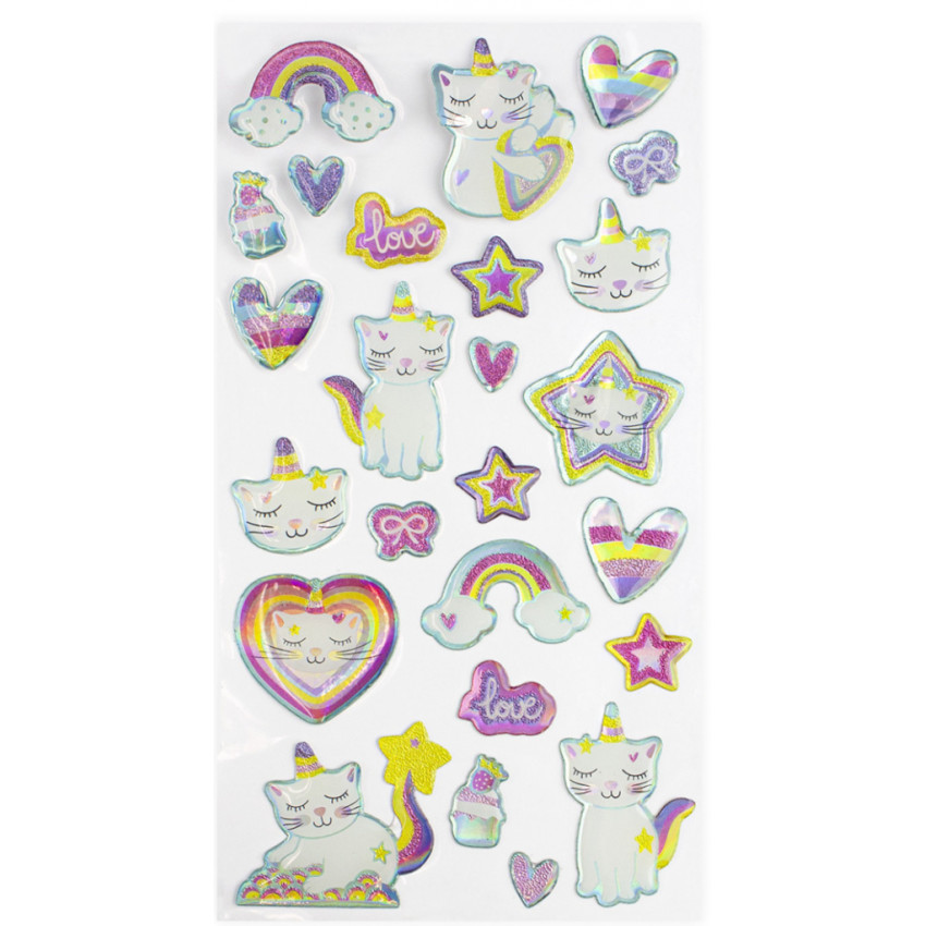 mačka, mačičky, samolepka