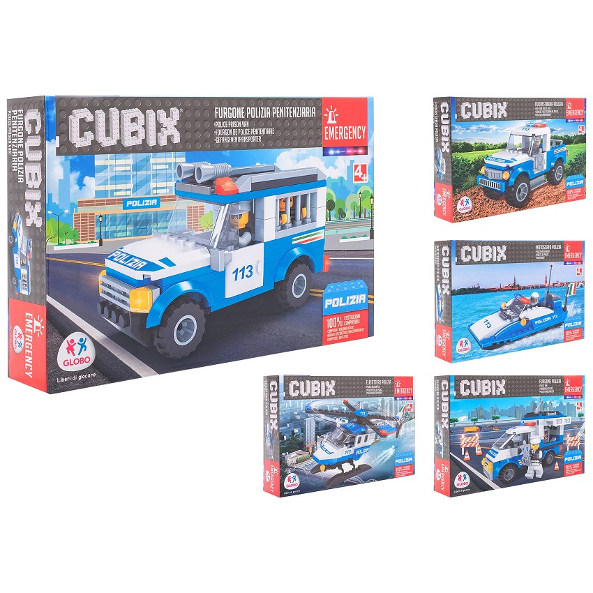 Skladačky cubix polícia-38246