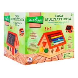 LEGNOLAND Drevený domček vkladačka, počítadlo, tabula