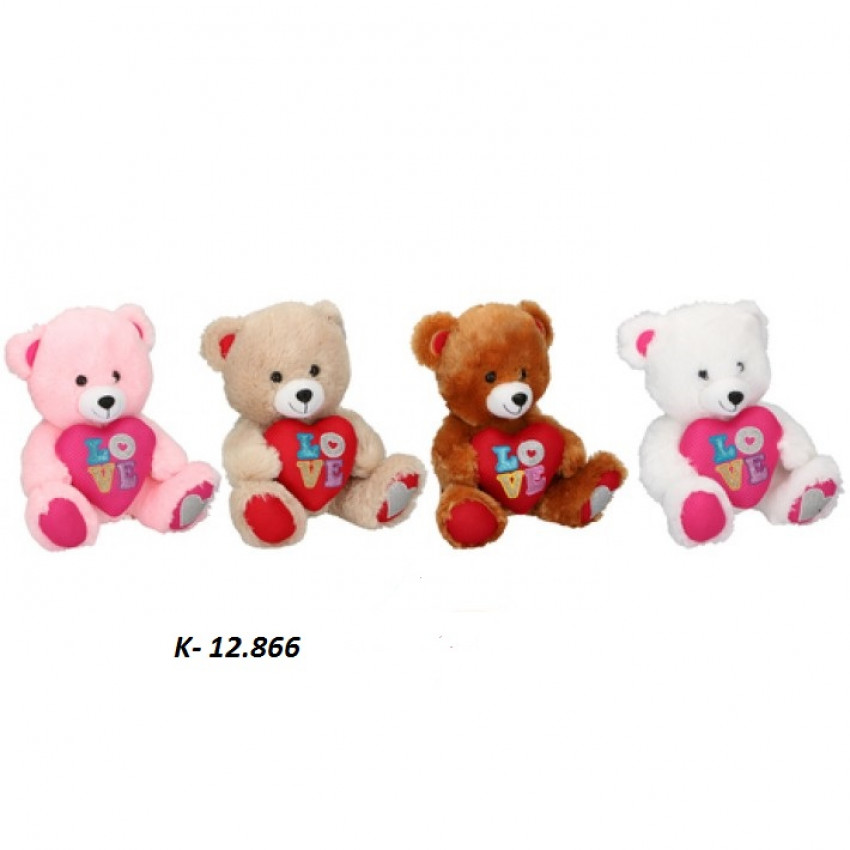 K-12.866 Plyš medveď so srdiečkom- Valentín