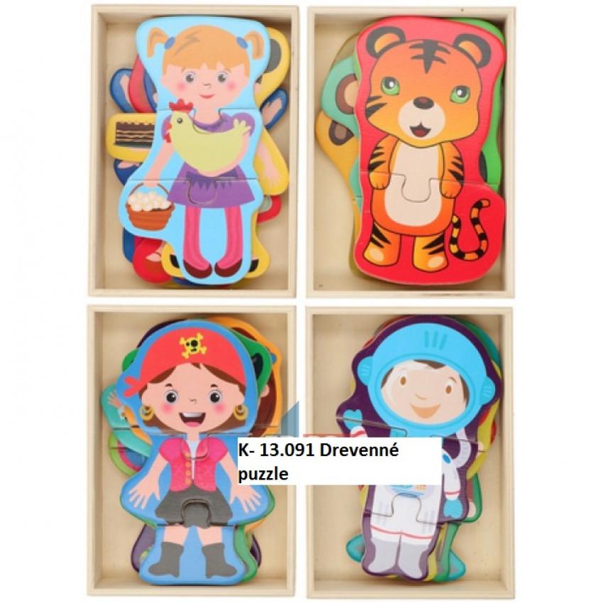 Drevenné puzzle-postavičky