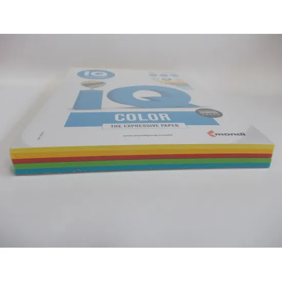 Mondi Farebný papier IQ color 5x50 mix Intenzívne farby, A4 160g
