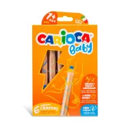 BABY voskovky  3v1: ceruzka, voskovka a akvarel v jednej pastelke Carioca 6 ks