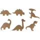 Kartónové výseky na dekorovanie Dinosaury 60ks